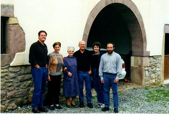 Brian Tweed with family in Urdax, Spain in 2000